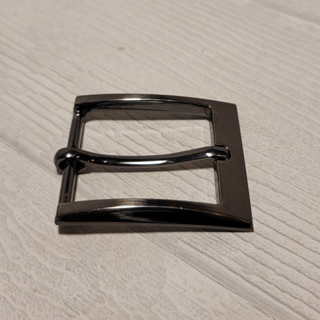 Gürtelschnalle Schwarz Glanz gebürstet 34mm