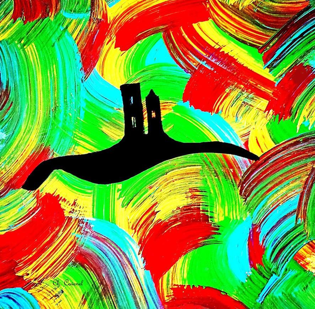 Foulard "Saint Paul de Vence" 90 x 90 cm