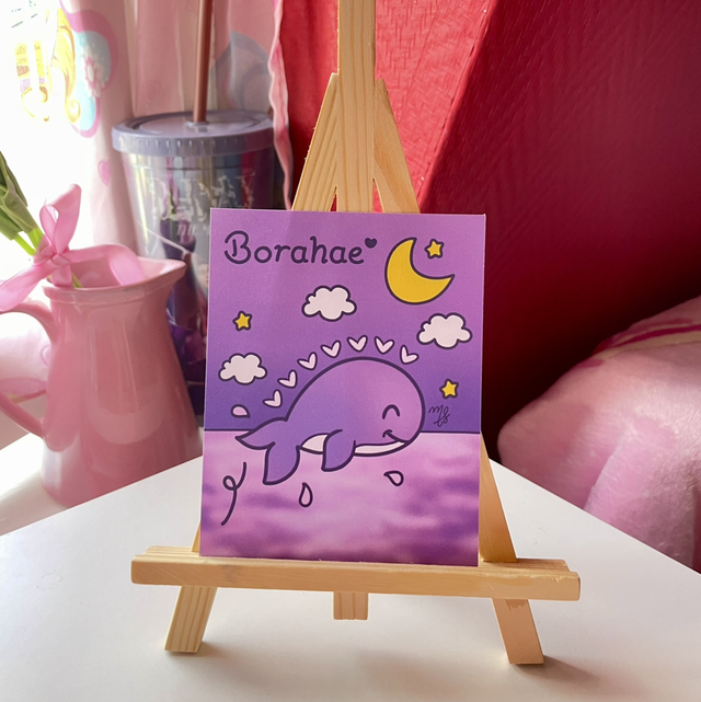 Illustration K-pop Borahae 