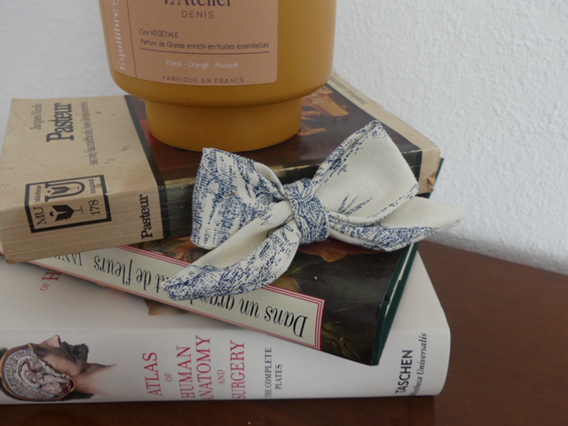 Barrette Apolline toile de jouy 