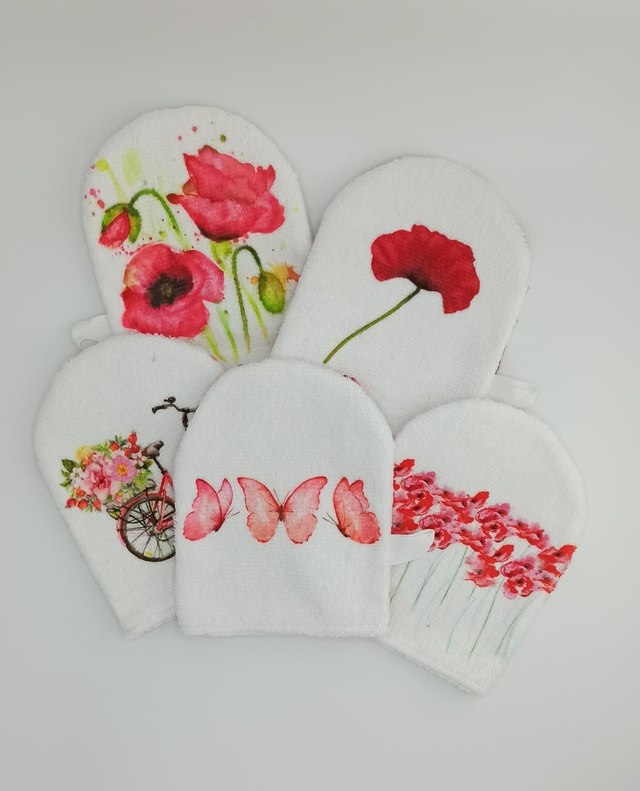 Mini gants Coquelicots