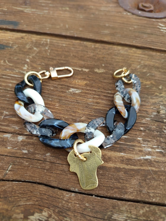 Bracelet gros maillons en acrylique Nishaan