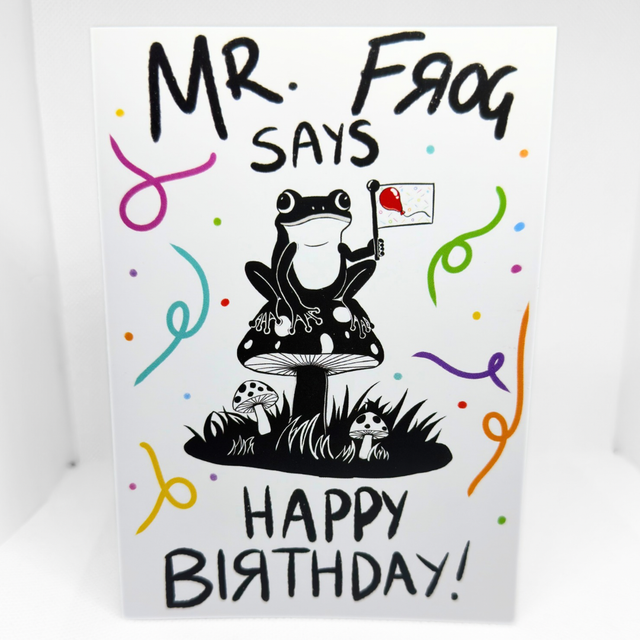 Mr Frog Birthday Card