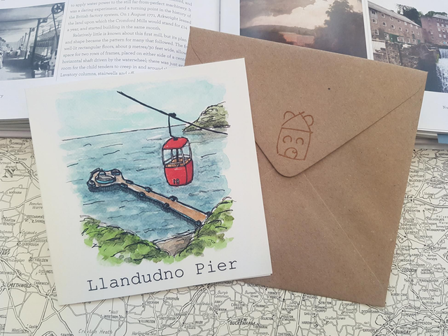 Llandudno Pier and Cable Car card 