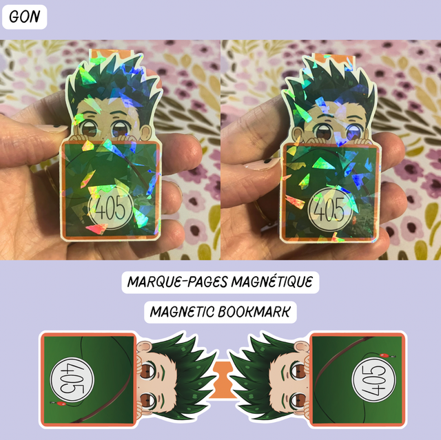 Marque-pages magnétique holographique Hunter x Hunter | Gon