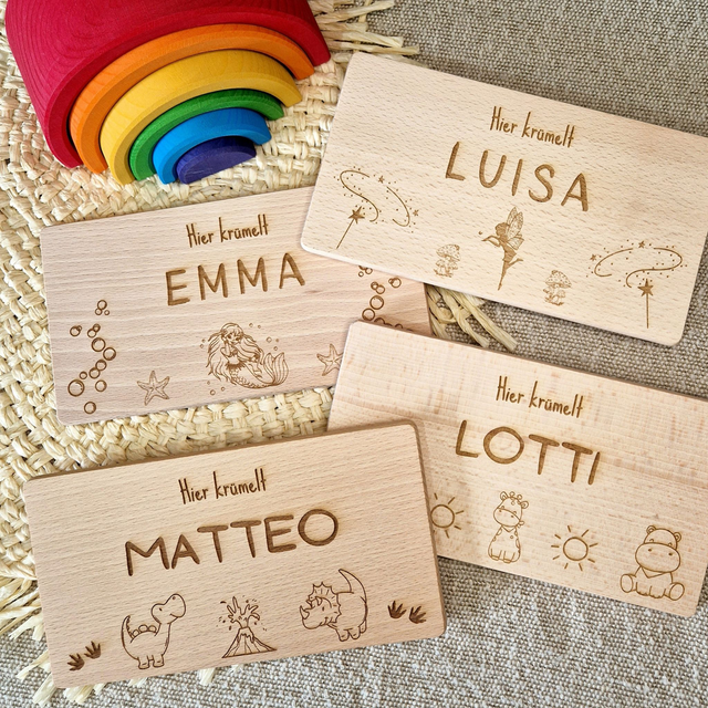 Personalisiertes Frühstücksbrett