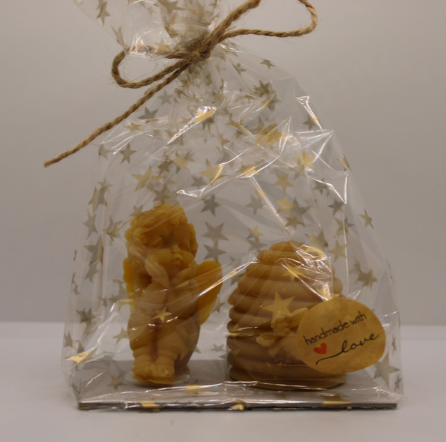 Kerzen Engel mit Bienenstock