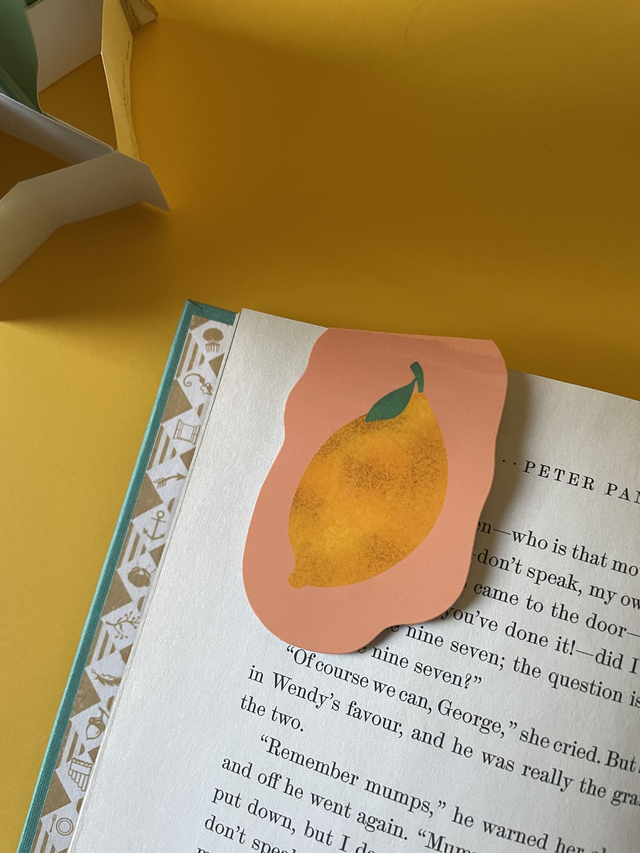 Marque-page magnétique citronné