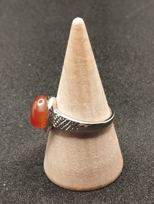 Bague argenté avec cornaline