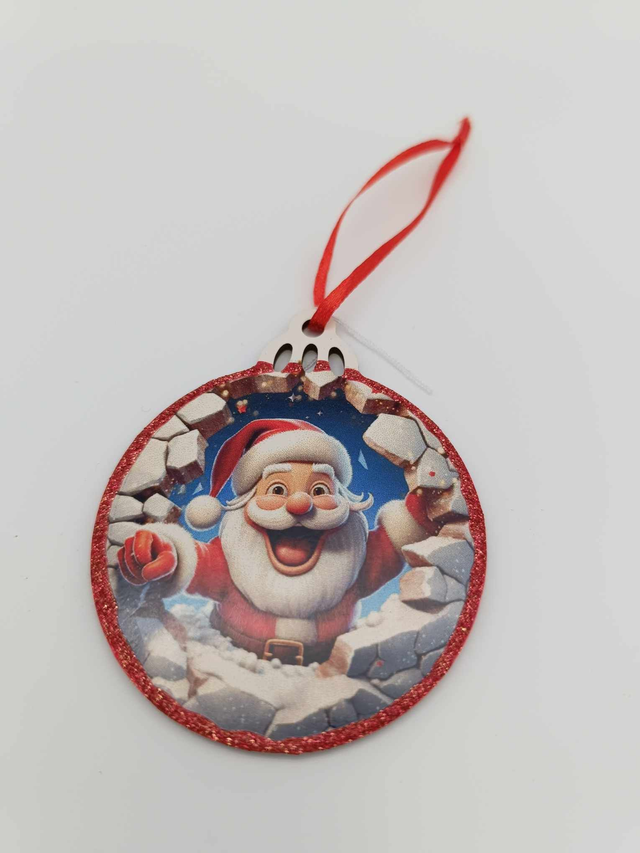 Suspension en bois sublimé pour sapin