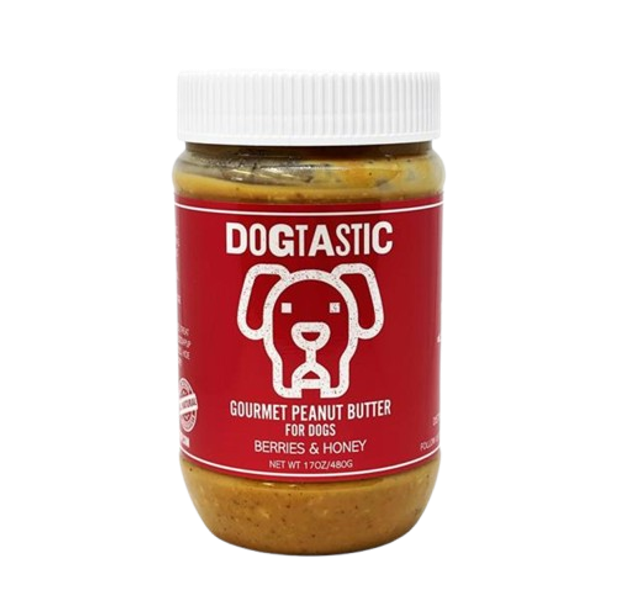 Beurre de cacahuètes Dogtastic Gourmet pour chiens - Saveur de baies et de miel