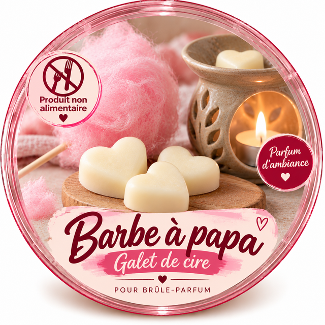 Galet de cire - Barbe à Papa