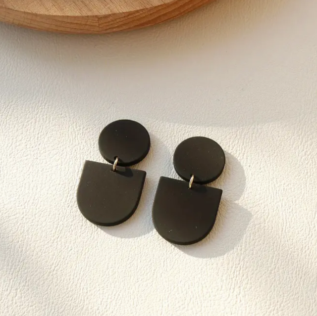 Simple black earrings