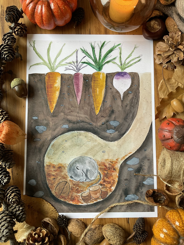 Un début de sommeil- carte postale