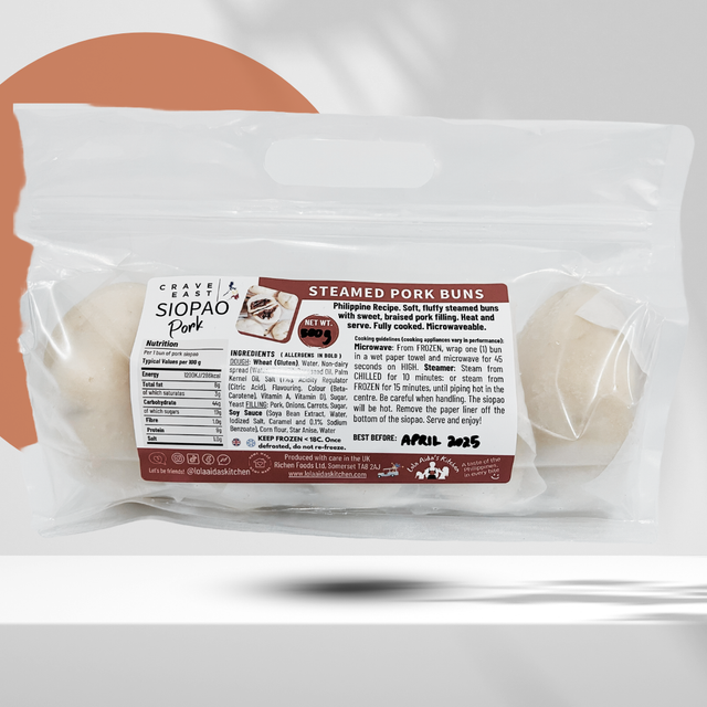 Steamed Pork Buns (Siopao), Frozen ready to heat | 5-PC in a pack