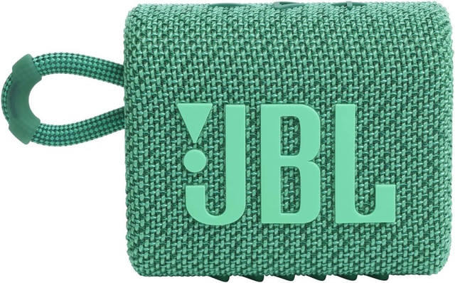 JBL GO 3 draadloze, draagbare Bluetooth luidspreker met geïntegreerde lus voor onderweg, USB C-oplaadkabel Mintgroen