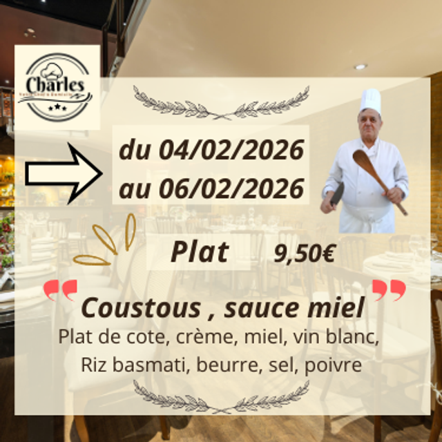 Coustous, sauce miel - plat 1 personne