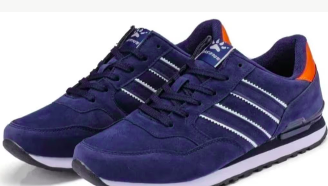 Stoere sportieve herenschoenen ademend voor wandelaars kleur blauw