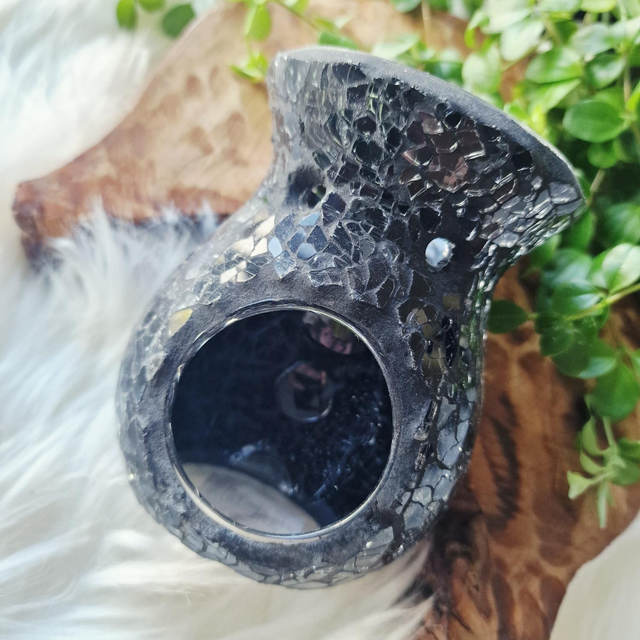 Crackled Glass oil burner 