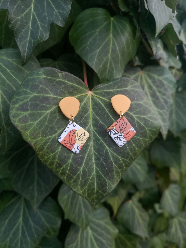 Collection Les Imprimées Feuillage - Boucles d&#039;oreilles Deva