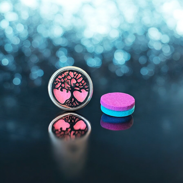 (a) Chrome 'Tree Of Life' Car Freshener (Vent Clip)