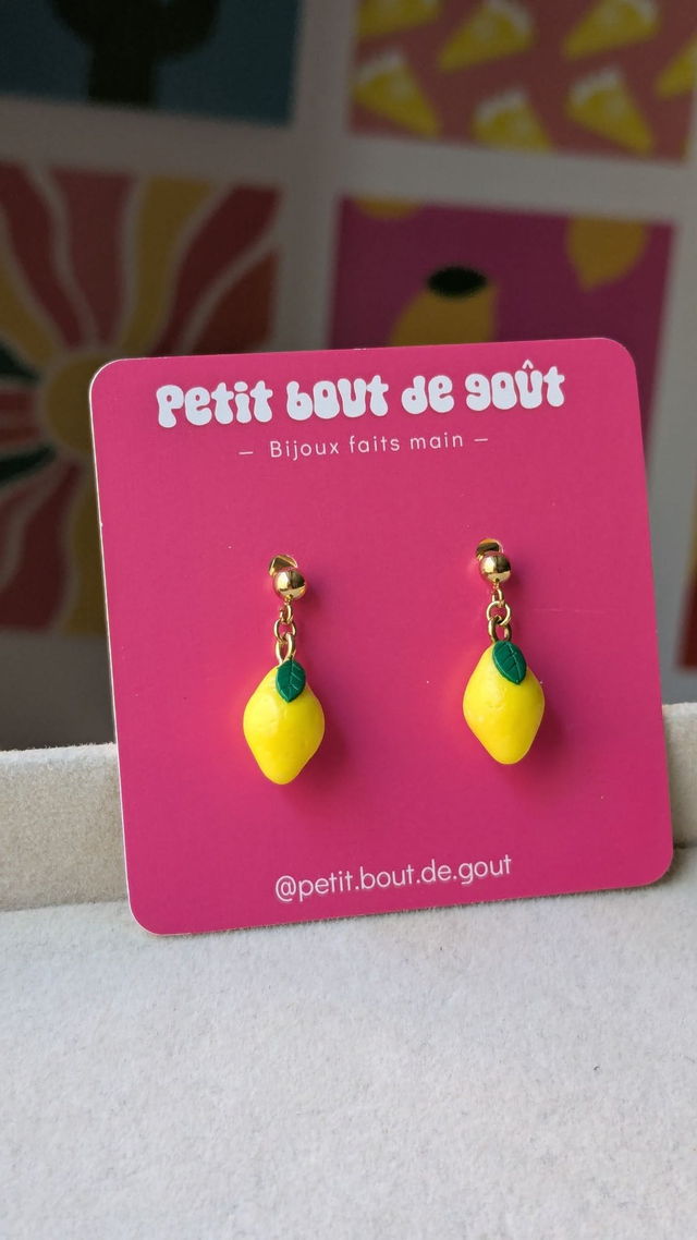 Boucles d'oreilles citrons