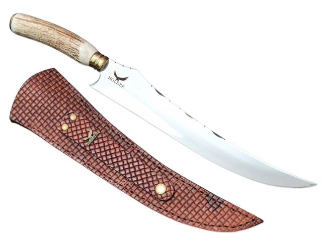 Faca Turca 12 Pol Aço Inox 420c Cabo Chifre De Cervo Bainha