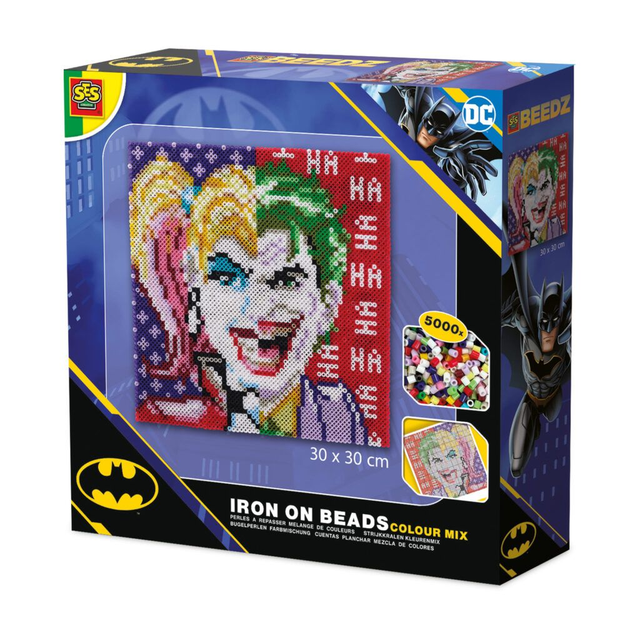 SES Creative DC Comics  Joker and Harley Quinn strijkkralen kleurenmix