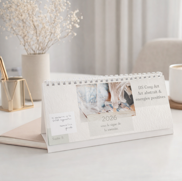 Calendrier de bureau 2026 – DS Cosy Art 