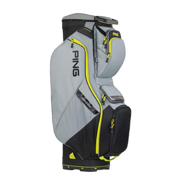 Ping Traverse 214 Cart Bag Grey &amp; Yellow Neon