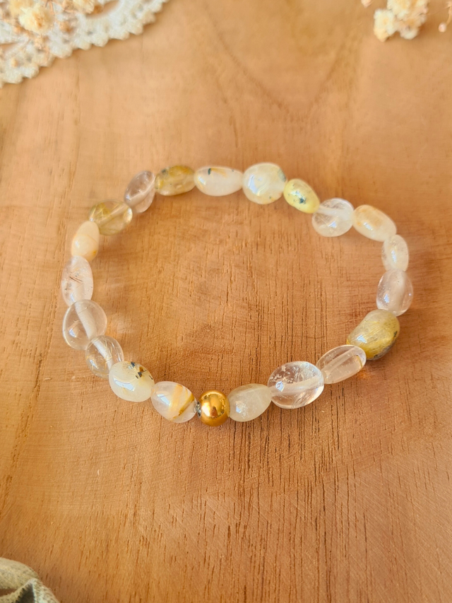 Bracelet Astéria Quartz rutile - Renouveau