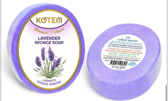 Lavender soap sponge