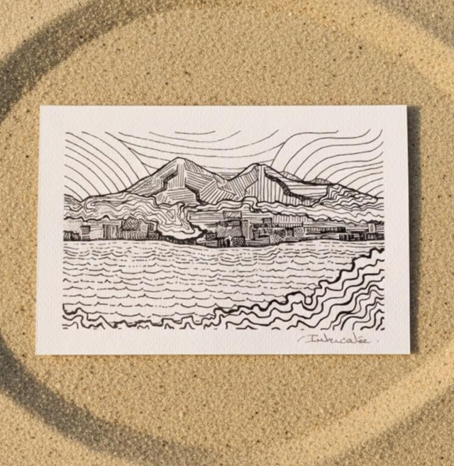 Encre - Baie de Fort de France Martinique - reproduction 