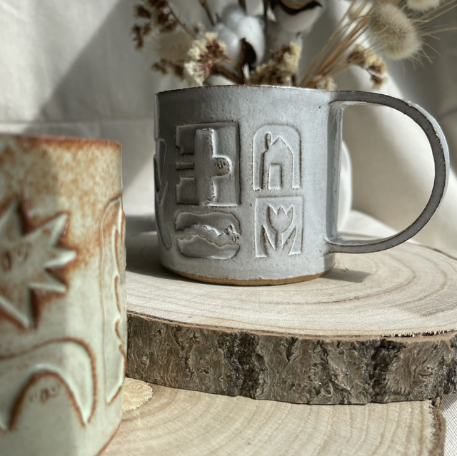 Tasse Tamponnée roux