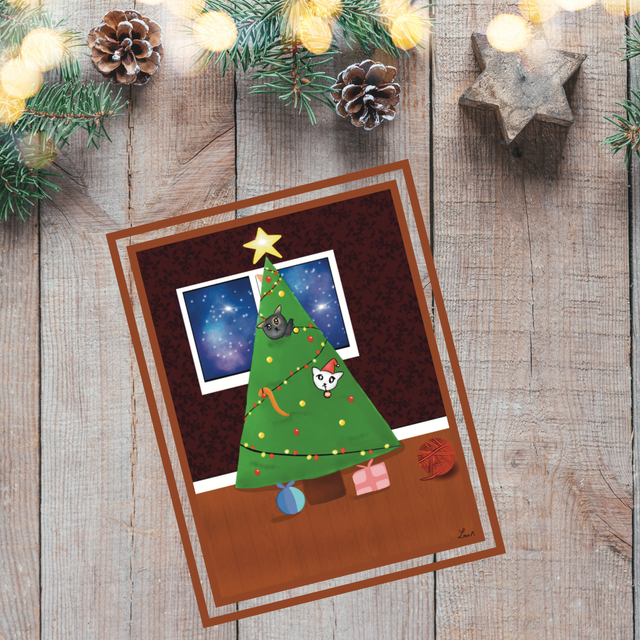 Carte de Noël "Cha-pin"