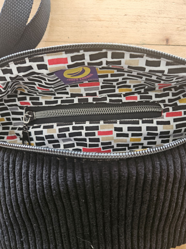 Banane Nomade Velours grosses côtes Noir - Taille M