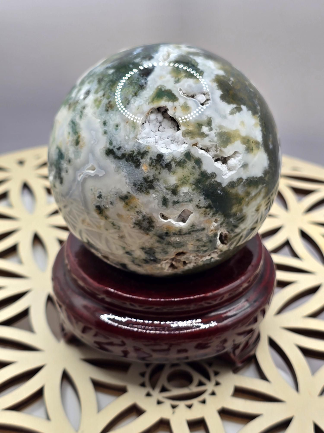 Agate mousse forme sphère