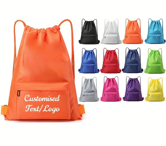 Customised drawstring backpack 