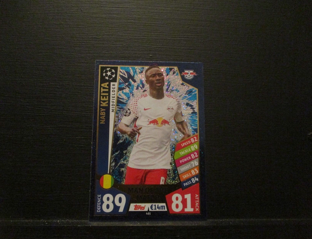 Naby Keita - UEFA Champions League Match Attax 2017/18 Original Trading Card #401