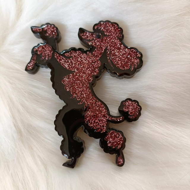 Poodle brooch