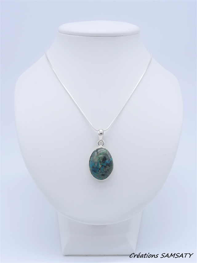 Pendentif en Turquoise Tibétaine