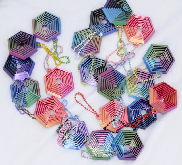 Porte-clés hexagonal