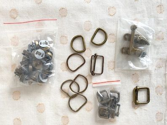 Lot accessoires sac couleurs bronze