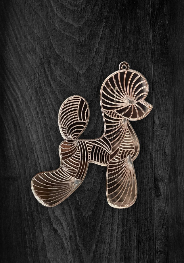 Acryl - Poodle Asian Rosegold