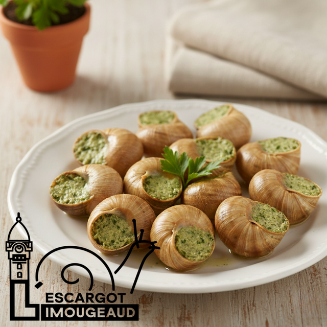 Escargots gros-gris en coquille, beurre persillé 🧺