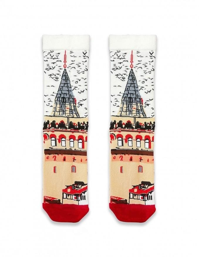 Skarpetki z jednym z symboli Stambułu WIEŻA GALATA 39-45