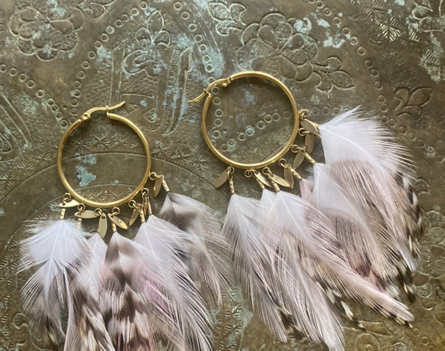 Boucles d’oreilles Bellissima rose poudrée 