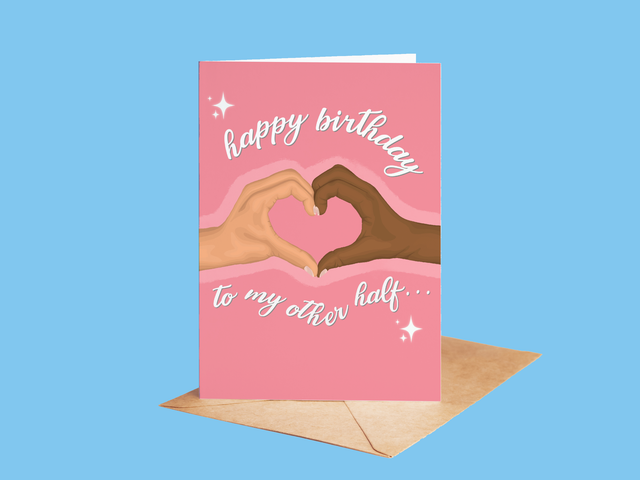 Other Half Greeting Card - (interracial)