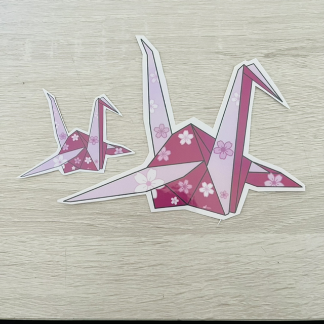 Stickers grue origami