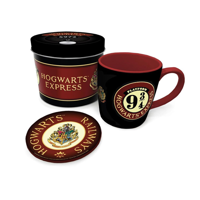 Harry Potter:  Platform 9 3/4 Gift Set Mug &amp; Coaster In Keepsake Tin